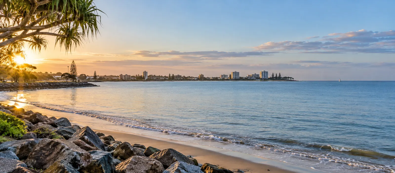 Moreton Bay coastline looking towards the Redcliffe peninsula